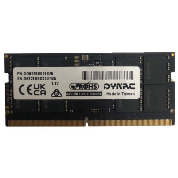 DYNAC DRAM DDR5 16GB SODIMM 5600MHZ 46-46-46 1.1V
