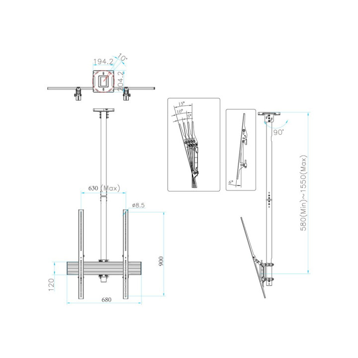 ITB KIT A SOFFITTO PRO VESA 600900