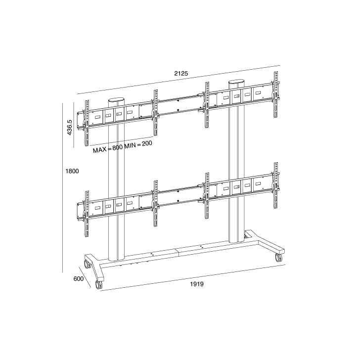 ITB CARRELLO VIDEOWALL 22 ECONOMY