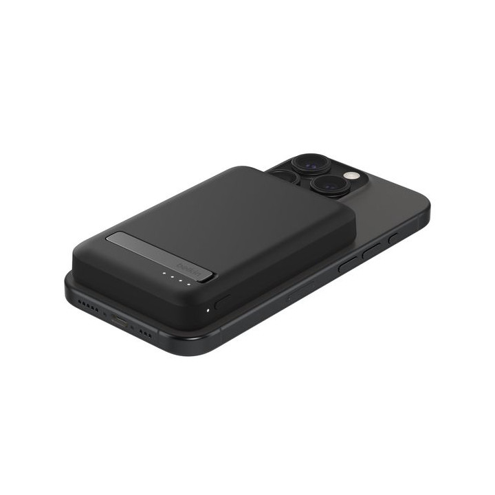 BELKIN 5K QI2 MAGSAFE POWERBANK WITH KICKSTAND BLACK