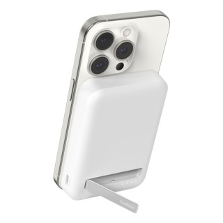 BELKIN 8K QI2 MAGSAFE POWERBANK WITH KICKSTAND WHITE