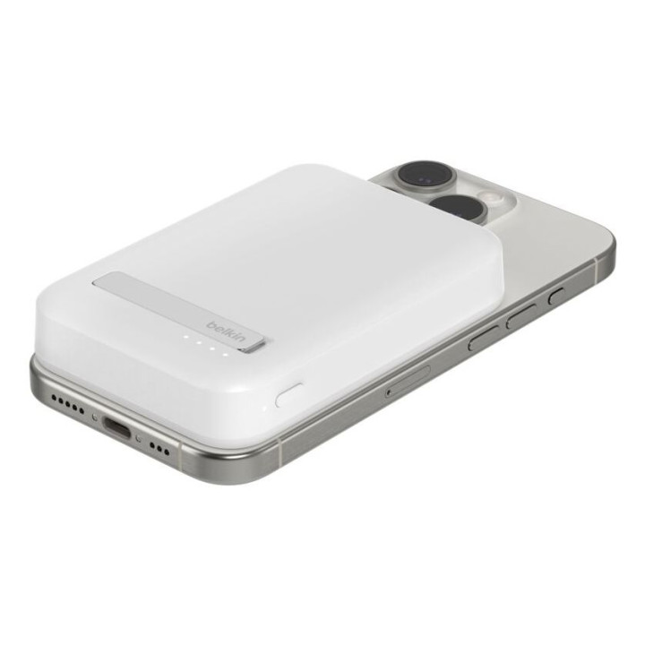 BELKIN 8K QI2 MAGSAFE POWERBANK WITH KICKSTAND WHITE