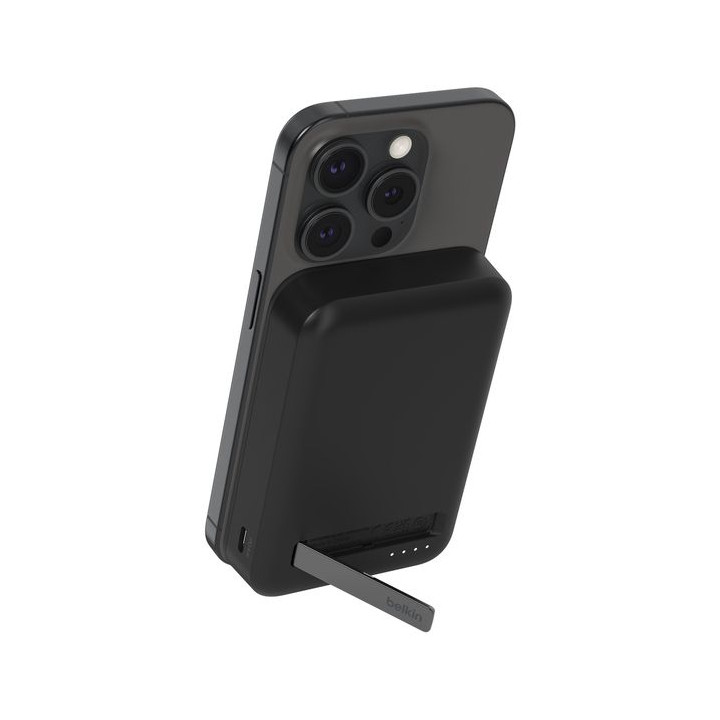 BELKIN 10K QI2 MAGSAFE POWERBANK WITH KICKSTAND BLACK