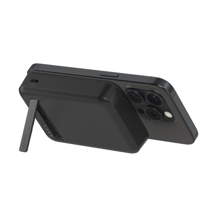 BELKIN 10K QI2 MAGSAFE POWERBANK WITH KICKSTAND BLACK