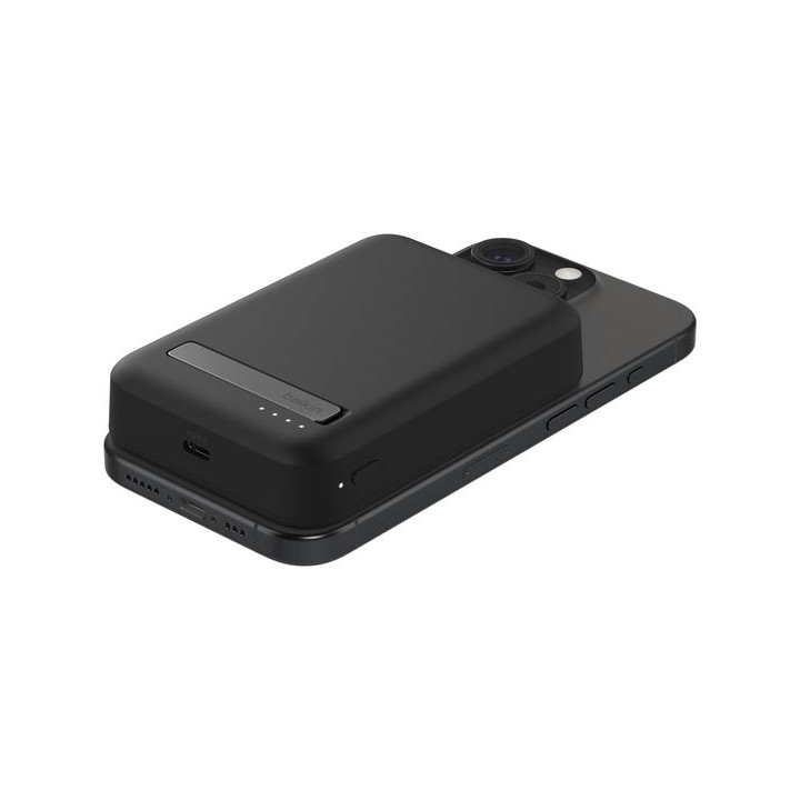 BELKIN 10K QI2 MAGSAFE POWERBANK WITH KICKSTAND BLACK