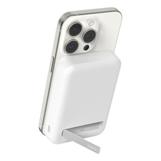 BELKIN 10K QI2 MAGSAFE POWERBANK WITH KICKSTAND WHITE