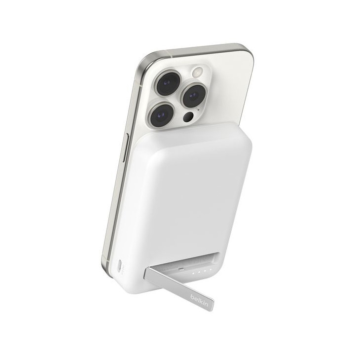 BELKIN 10K QI2 MAGSAFE POWERBANK WITH KICKSTAND WHITE