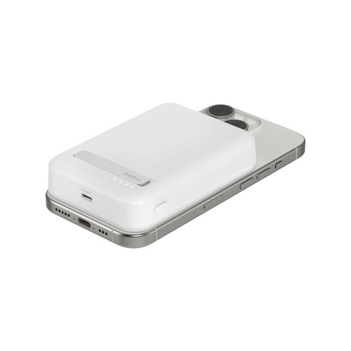 BELKIN 10K QI2 MAGSAFE POWERBANK WITH KICKSTAND WHITE