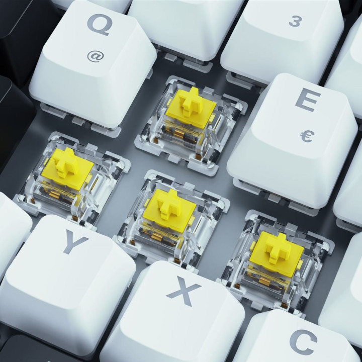 SHARKOON SGK50 S3 WH IT-Layout Gateron Yellow