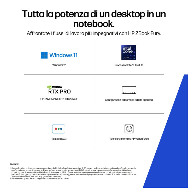 HP INC. ZFURY 16 G1I U7 255HX 321 RTX PRO1000 W11P 3YOFF