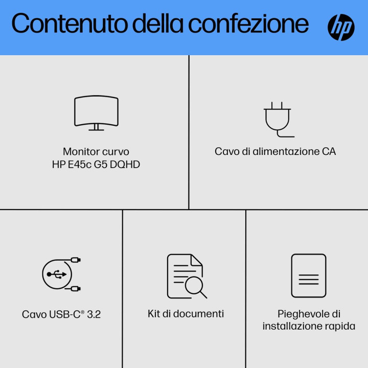 HP INC. HP E45C G5 CURVED DQHD 44.5 5120X1440 3YWOFF