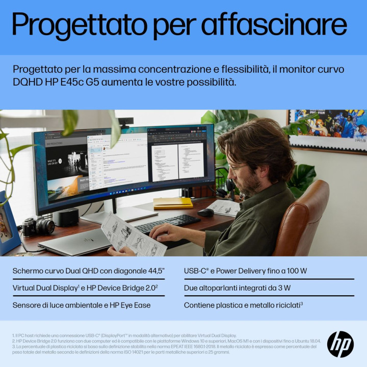 HP INC. HP E45C G5 CURVED DQHD 44.5 5120X1440 3YWOFF