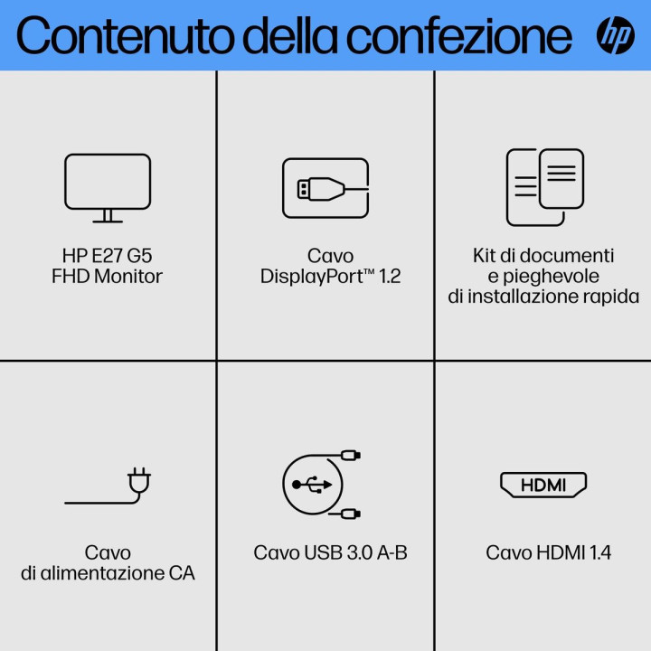 HP INC. HP E27 G5 FHD 27.00 1920X1080 3YWOFF