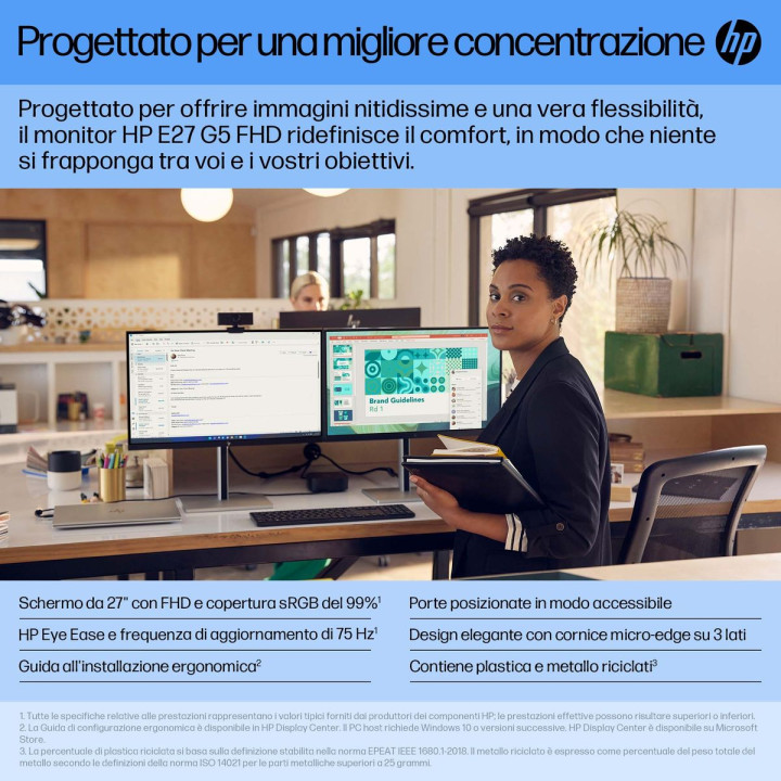HP INC. HP E27 G5 FHD 27.00 1920X1080 3YWOFF