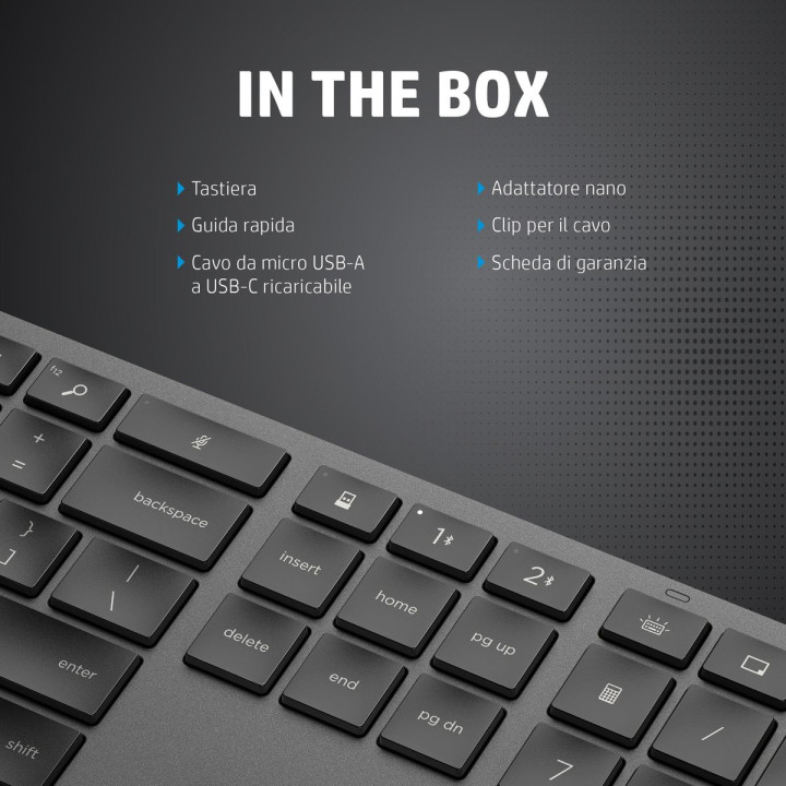 HP INC. HP 975 USBBT  DUAL-MODE WIRELESS KEYBOARD