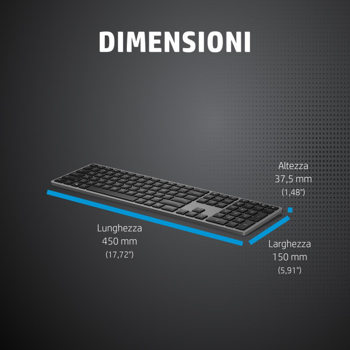 HP INC. HP 975 USBBT  DUAL-MODE WIRELESS KEYBOARD