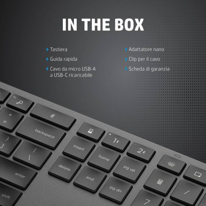 HP INC. HP 975 USBBT  DUAL-MODE WIRELESS KEYBOARD