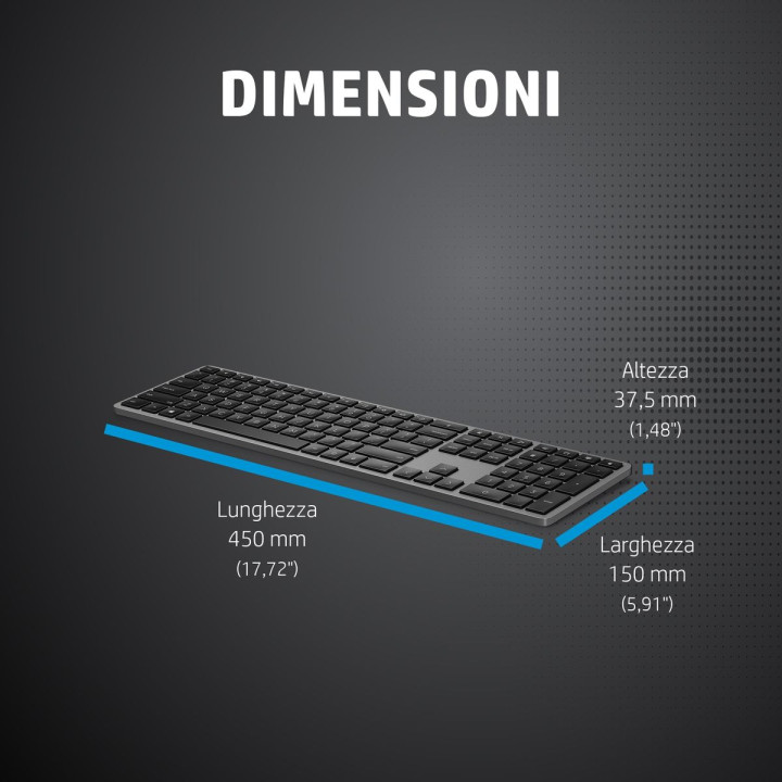 HP INC. HP 975 USBBT  DUAL-MODE WIRELESS KEYBOARD