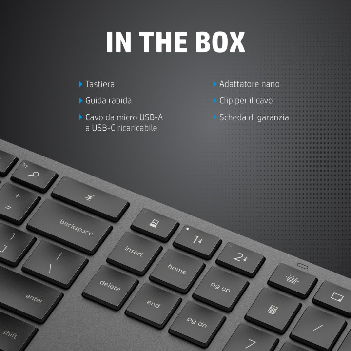 HP INC. HP 975 USBBT  DUAL-MODE WIRELESS KEYBOARD