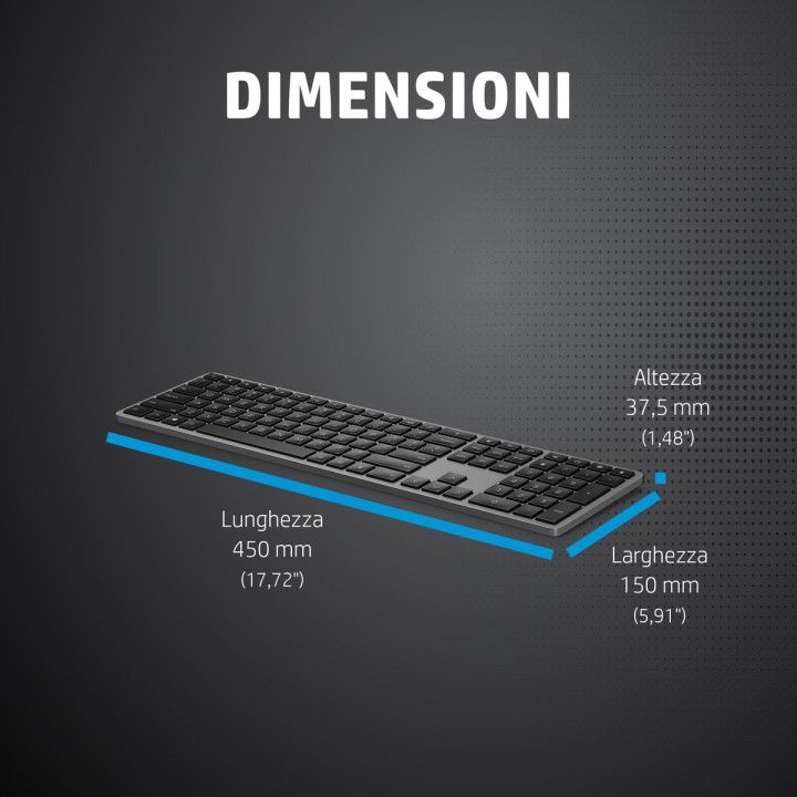 HP INC. HP 975 USBBT  DUAL-MODE WIRELESS KEYBOARD