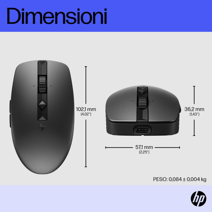 HP INC. HP 715 RECHARGEABLE SILENT BLUETOOTH MOUSE