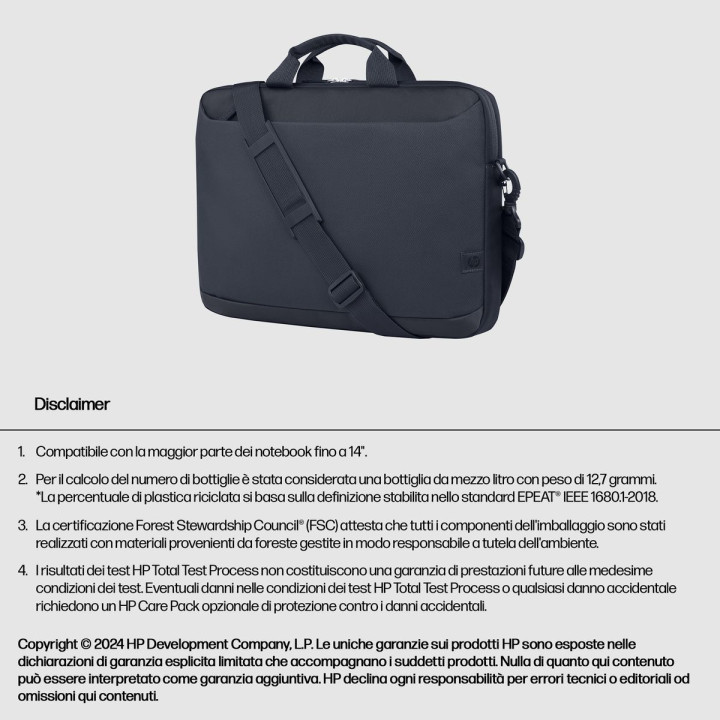 HP INC. EVERYDAY 14 ODYSSEY GRAY LAPTOP BRIEFCASE