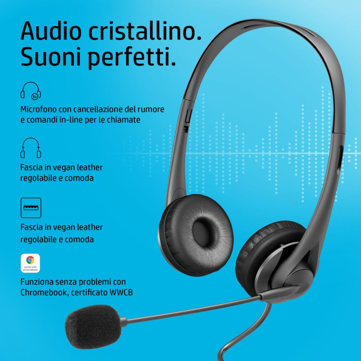 HP INC. CUFFIE STEREO USB HP G2
