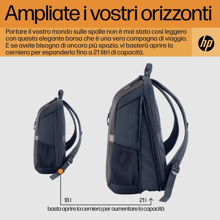 HP INC. HP TRAVEL 18 LITER 15.6 IRON GREYLAPTOP BACKPACK