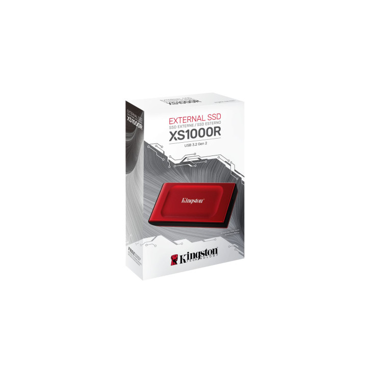 KINGSTON 1TB SSD EXT KINGSTON XS1000 USB-C 1050MBS RW RED