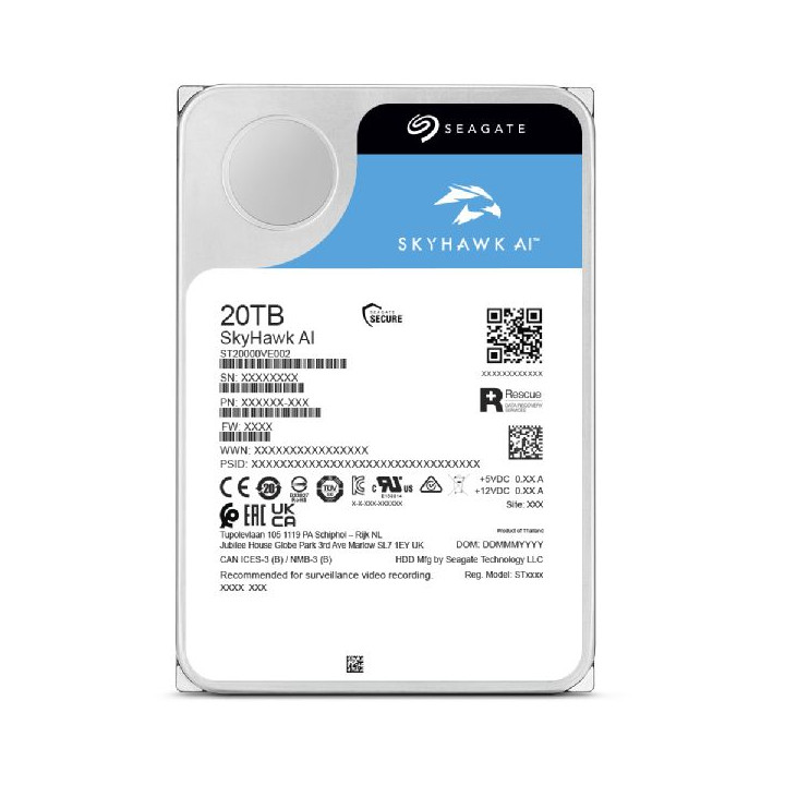 SEAGATE 20TB SEAGATE HDD SURVEILLANCE SKYHAWK AI SATA 35