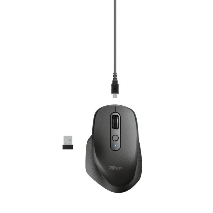 TRUST OZAA RECHARGEABLE MOUSE BLACK
