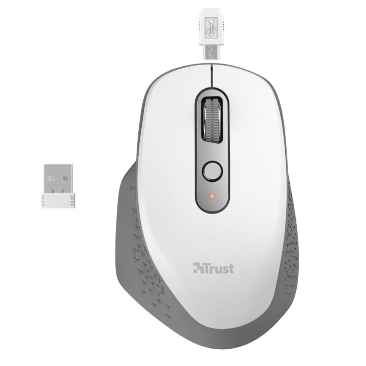 TRUST OZAA RECHARGEABLE MOUSE WHITE