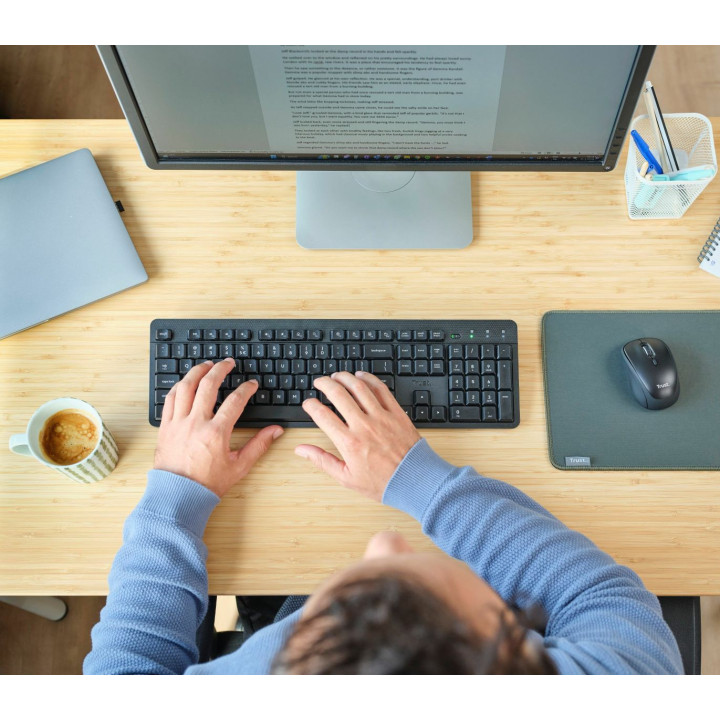 TRUST TKM-360 WIRELESS KEYBOARD MOUSE IT