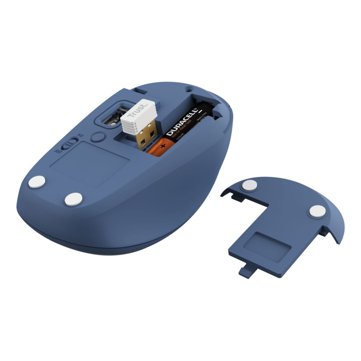 TRUST YVI MULTI-DEVICE WIRELESS MOUSE BLUE