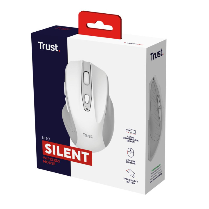 TRUST NITO SILENT WIRELESS MOUSE - WHITE