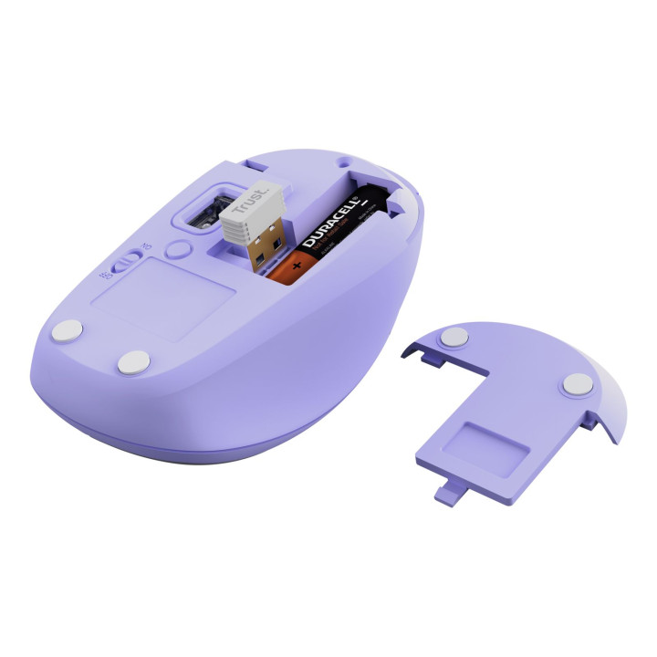 TRUST YVI MULTI-DEVICE WIRELESS MOUSE PURPLE