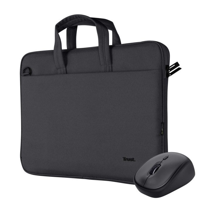 TRUST BOLOGNA BAG AND MOUSE SET BLACK
