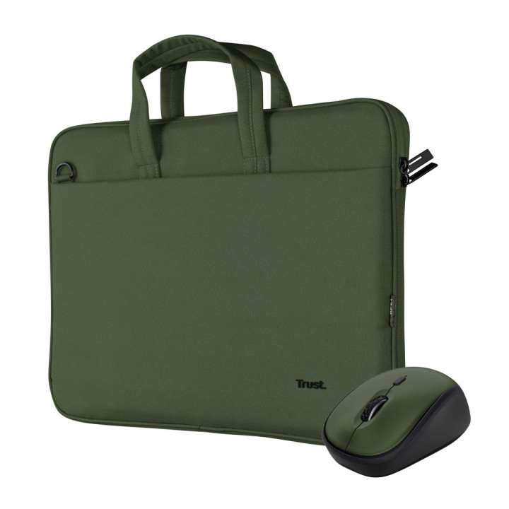 TRUST BOLOGNA BAG AND MOUSE SET GREEN