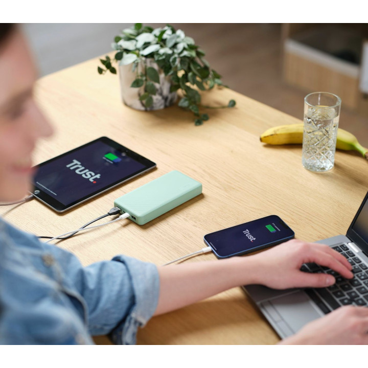 TRUST PRIMO 20.000 POWERBANK ECO BLUE