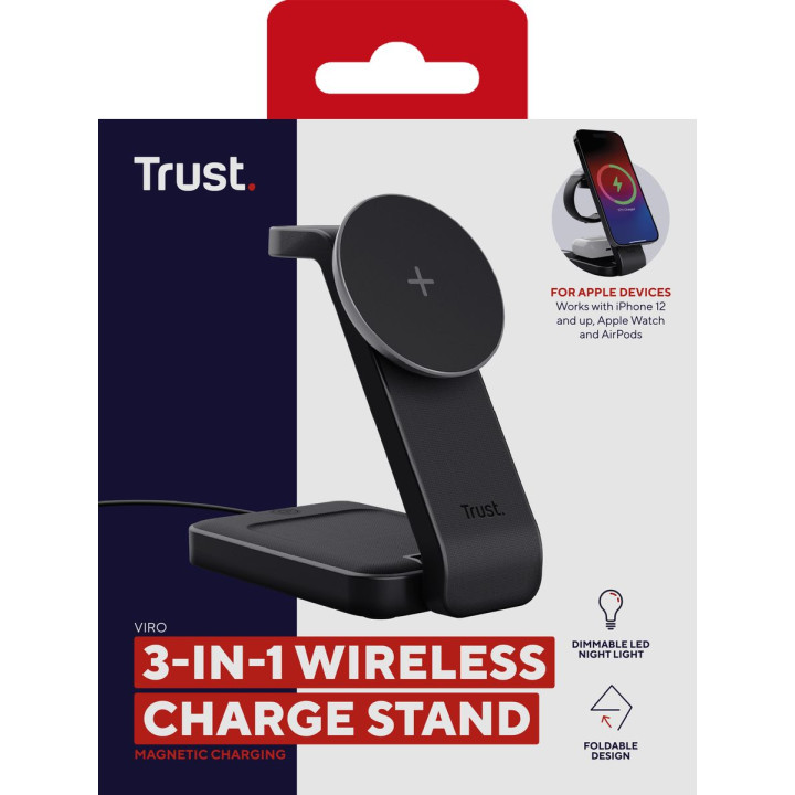 TRUST VIRO 3-IN-1 MAGNETIC CHARGE STAND