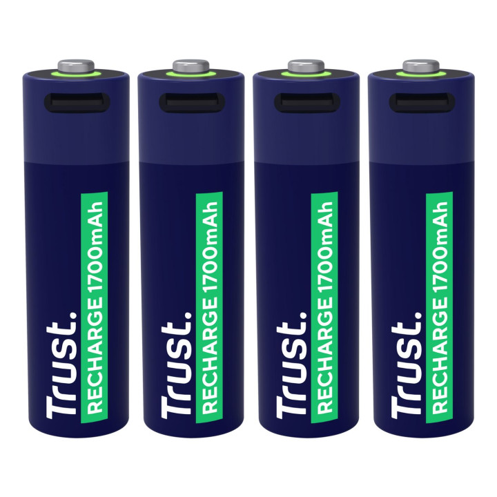 TRUST USB-C RECHARGEABLE BATTERIES 4P - AA