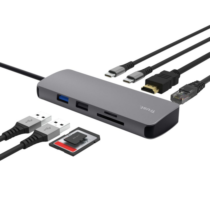 TRUST DALYX 8-IN-1 MULTIPORT ADAPTER
