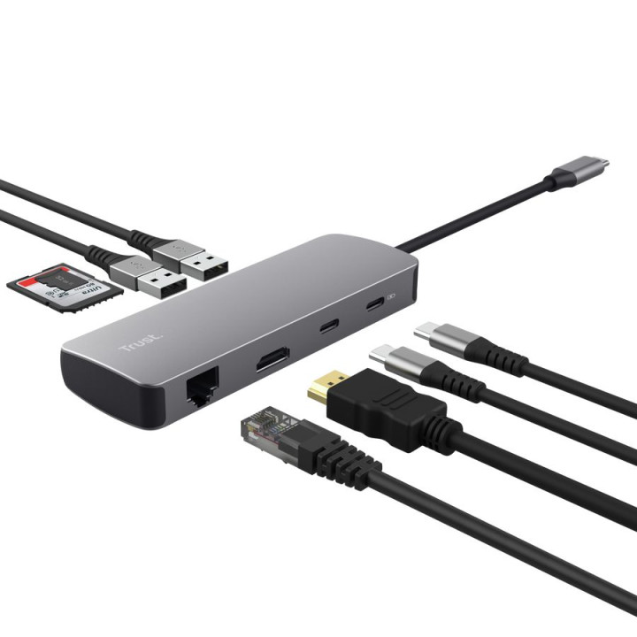 TRUST DALYX 8-IN-1 MULTIPORT ADAPTER