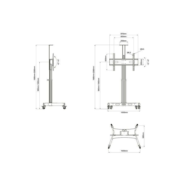 ITB M Motorized Public Floorstand Single Pillar 170 HD