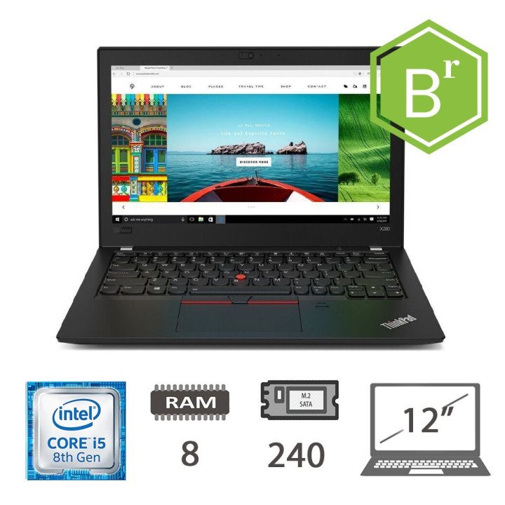 REGLOO LENOVO X280 - I5-8250U8M2-SATA240125W10P2Y B