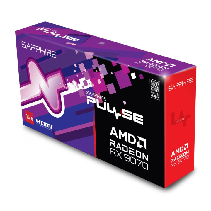 SAPPHIRE PULSE AMD RADEON RX 9070 GAMING 16GB